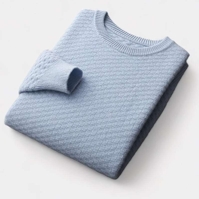 Invoux Marseilles Merino Wool Checkered Sweater