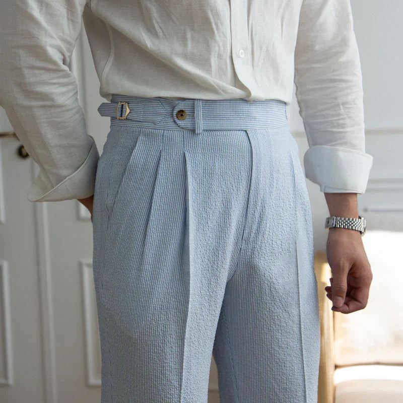 Invoux Maris Seersucker Trousers