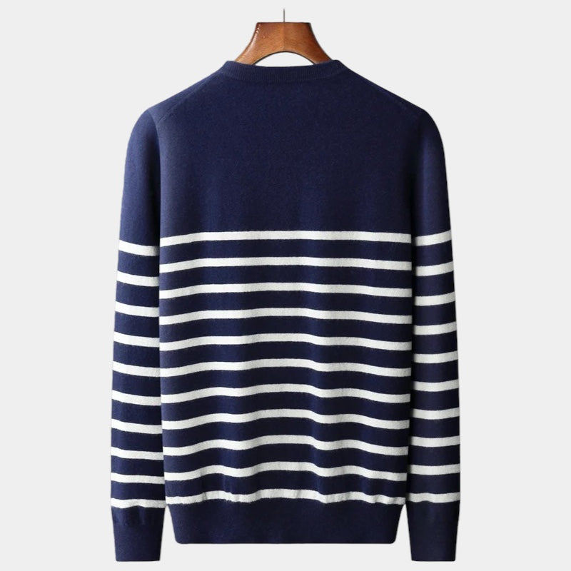 Invoux Montclair Merino Wool Navy Sweater