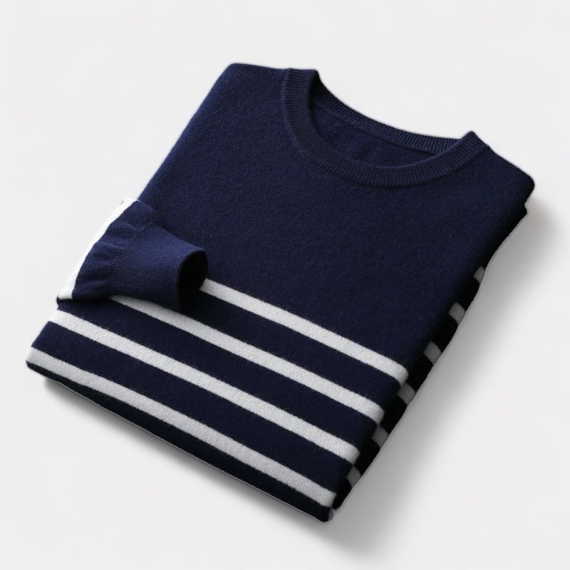 Invoux Montclair Merino Wool Navy Sweater