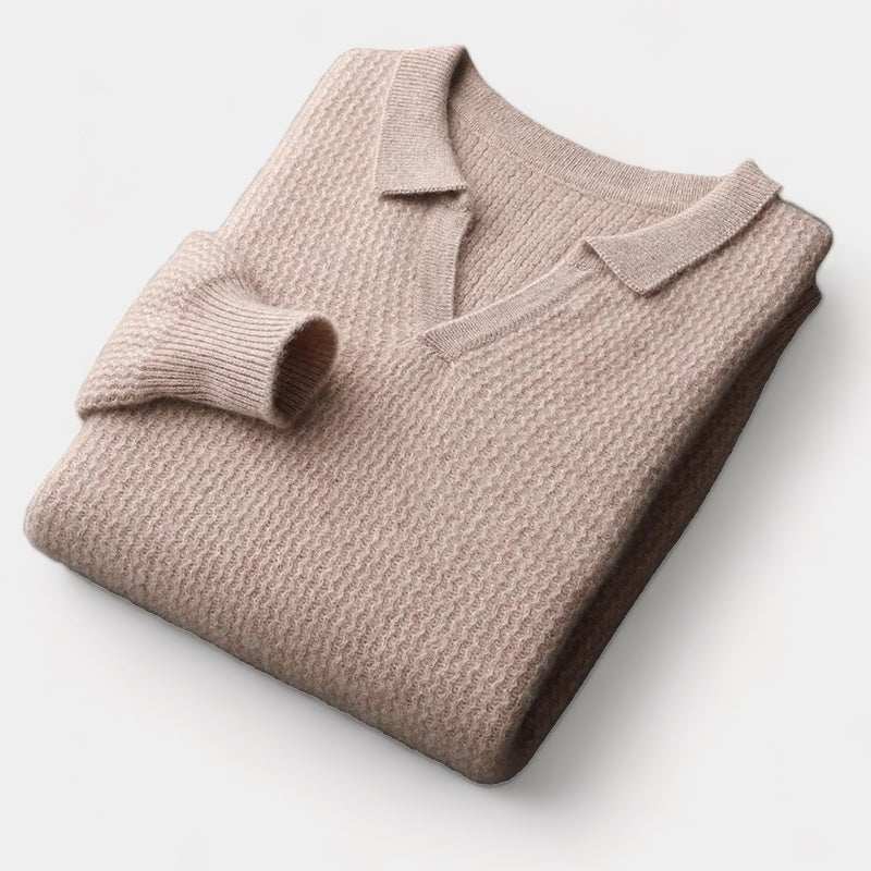Invoux Lausanne Merino Wool Flap Collar Sweater