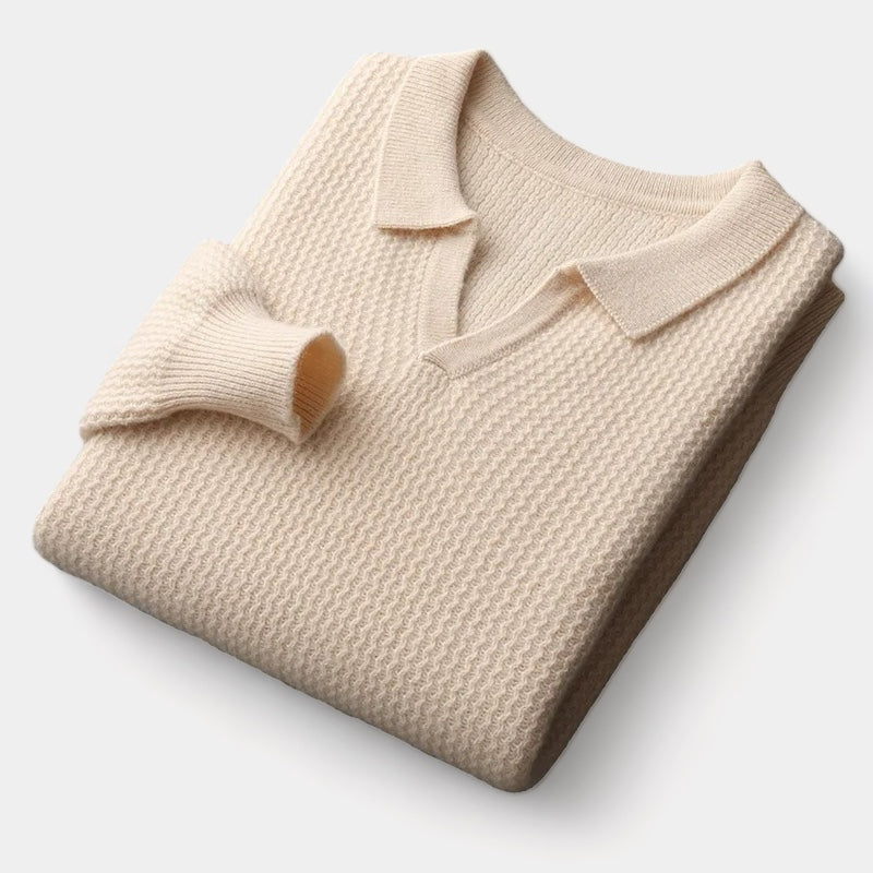 Invoux Lausanne Merino Wool Flap Collar Sweater