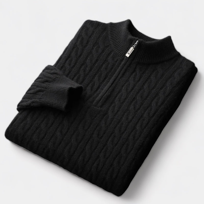 Invoux Bellagio Merino Wool Quarter-Zip Sweater