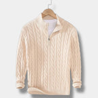 Invoux Windsor Jacquard Mock Neck Sweater