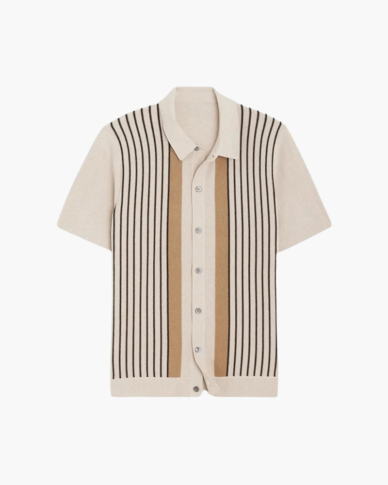 Invoux Retro-Stripes Polo Knit