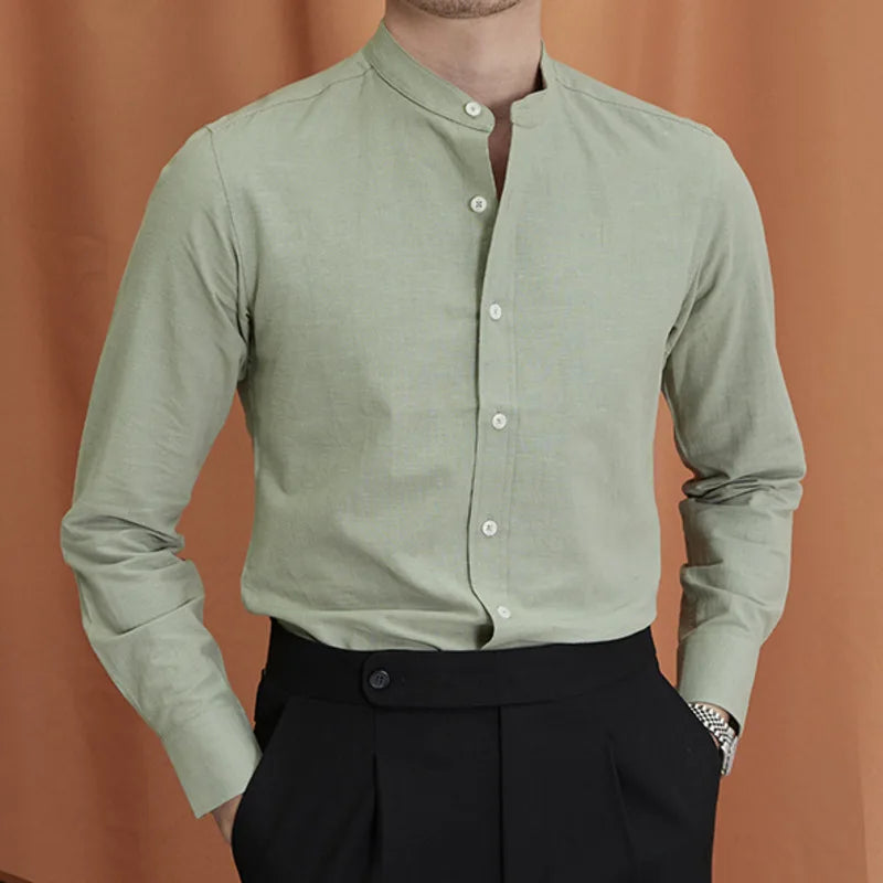 Invoux Valbonne Mao Collar Shirt