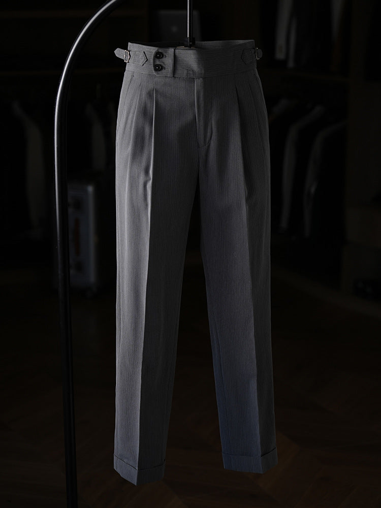 Invoux Moretti Pinstripe Trousers