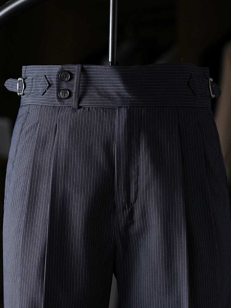 Invoux Moretti Pinstripe Trousers