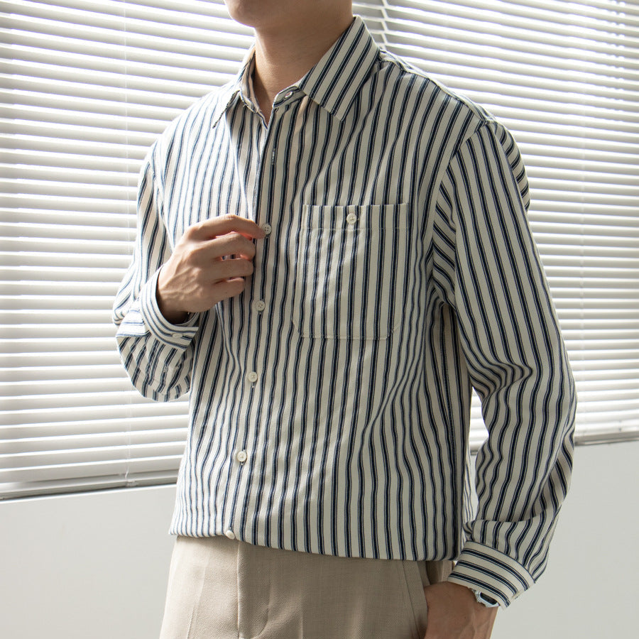 Invoux Sorrento Striped Long Sleeve Shirt