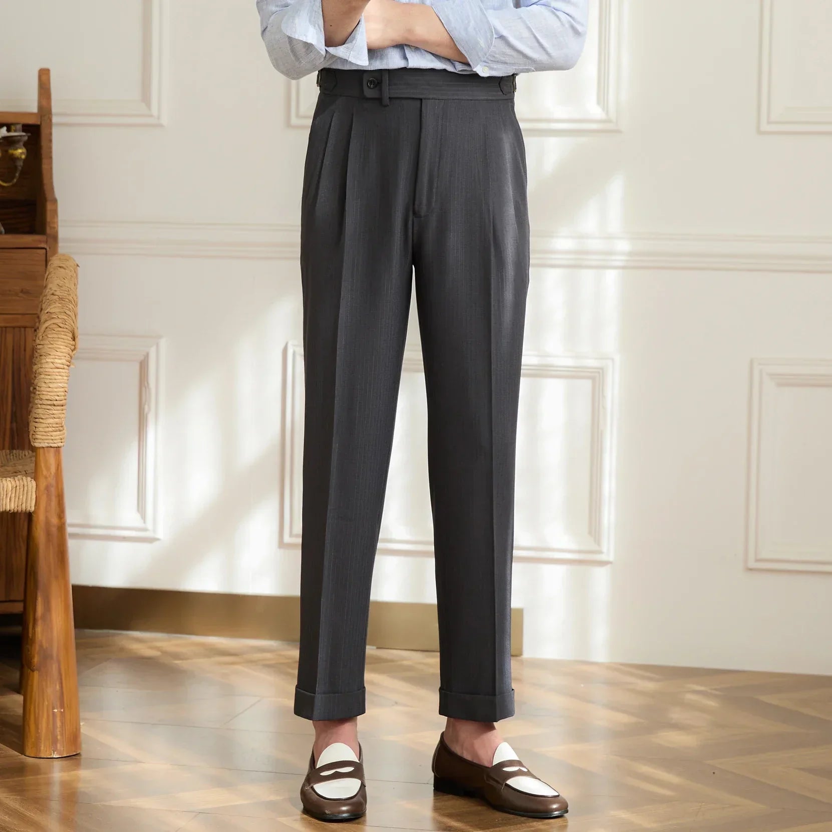 Invoux Mariani Pinstripe Trousers