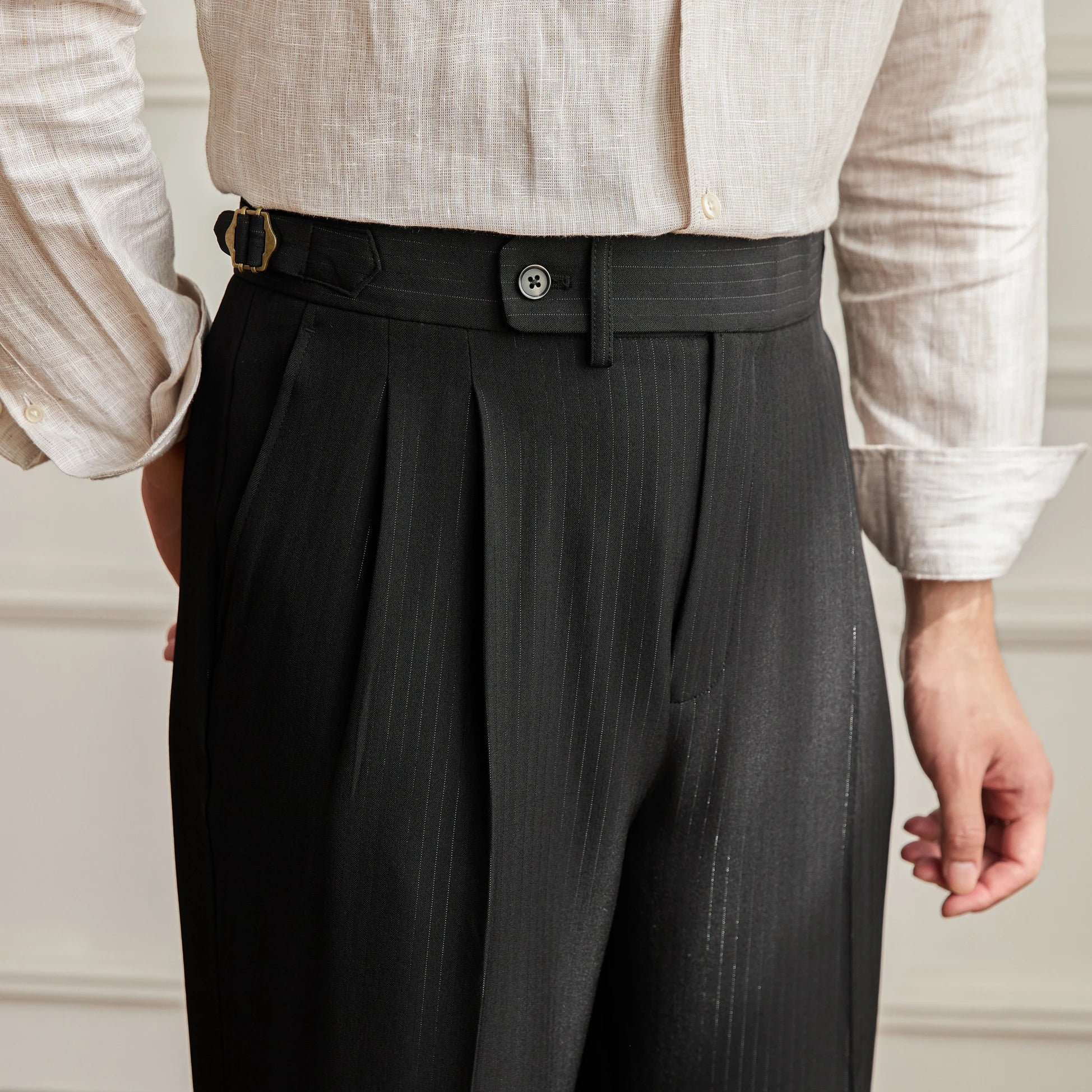 Invoux Mariani Pinstripe Trousers
