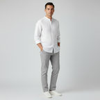 Invoux Sorrento Band Collar Linen Shirt