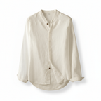 Invoux Sorrento Band Collar Linen Shirt
