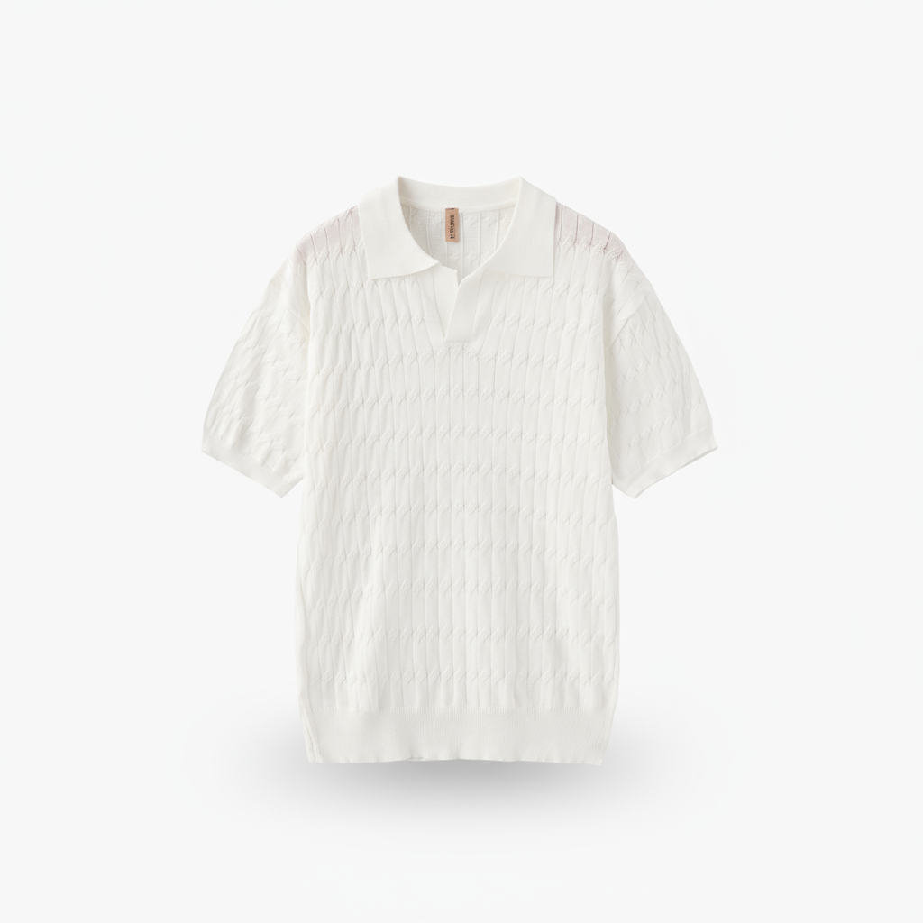 Invoux Bellano Textured Knit Polo