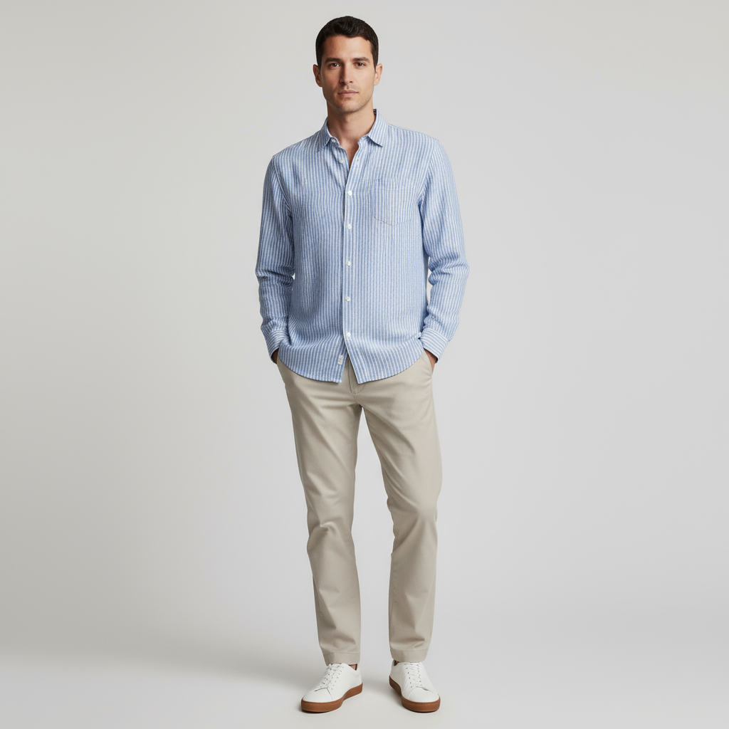 Invoux Capri Striped Linen Shirt