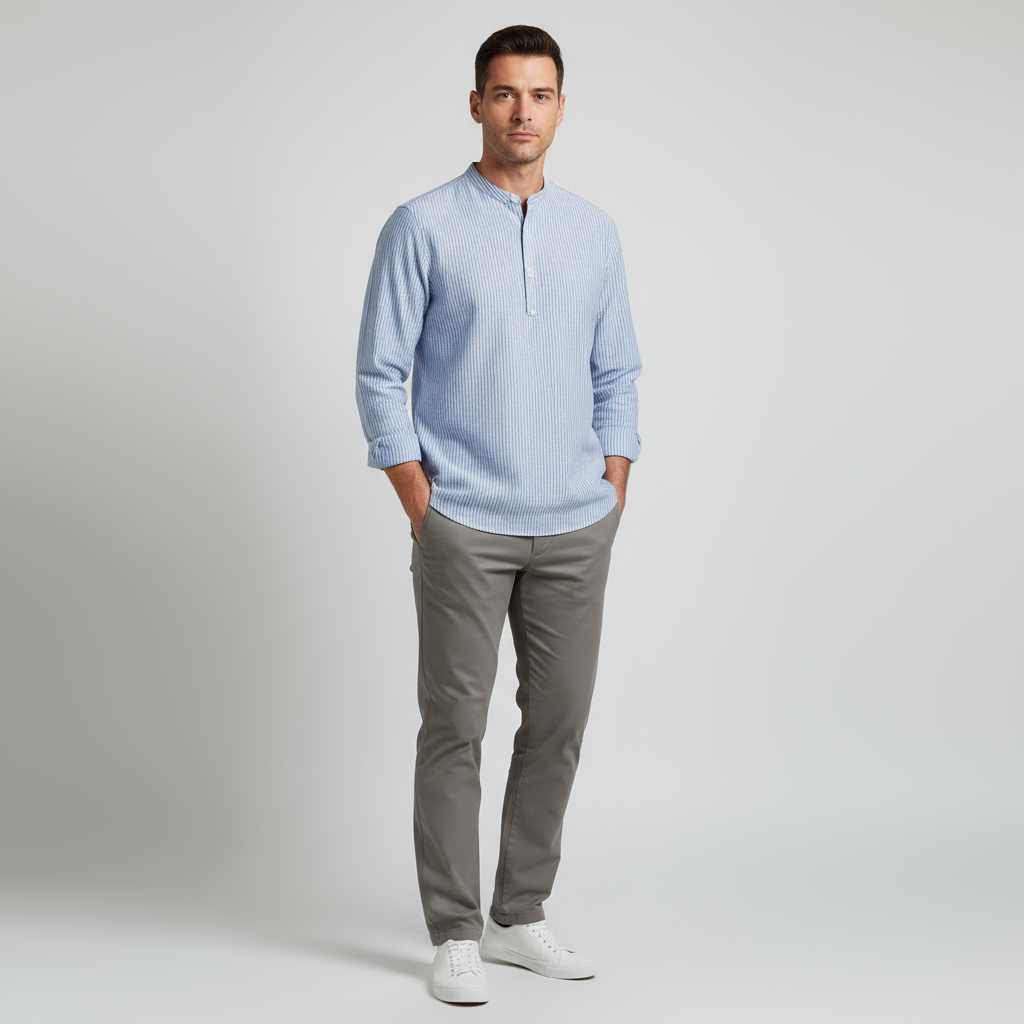 Invoux Ravello Striped Linen Shirt