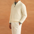 Invoux Windsor Jacquard Mock Neck Sweater